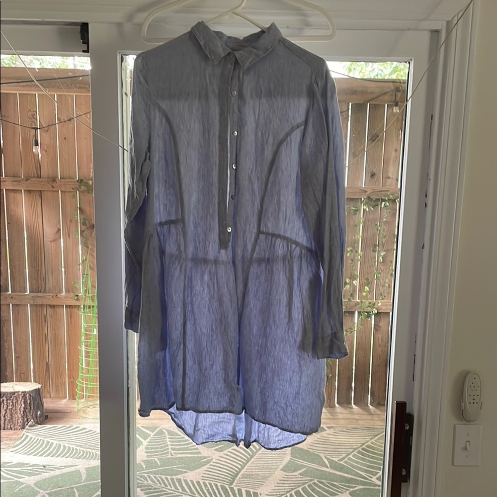Halston Heritage Light Blue Casual Button Down Shirt